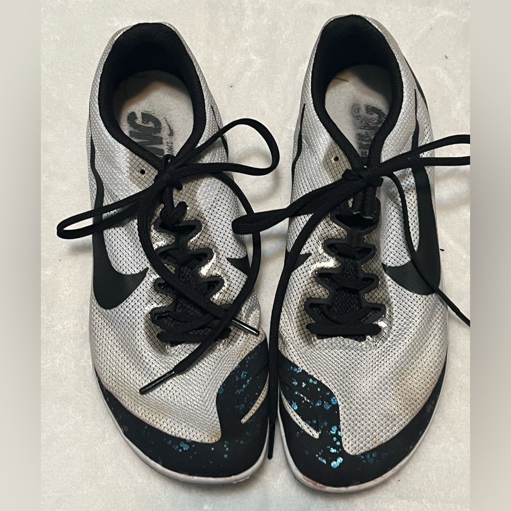 Nike Women's Black and White Track Shoes